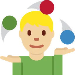 Man Juggling: Medium-Light Skin Tone — Twitter