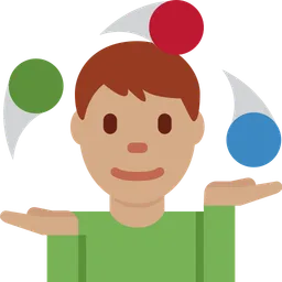Man Juggling: Medium Skin Tone — Twitter