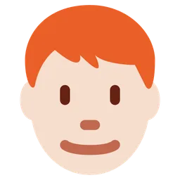 Man: Light Skin Tone, Red Hair — Twitter