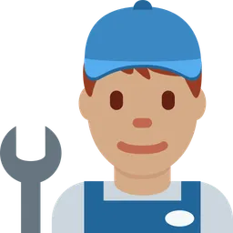 Man Mechanic: Medium Skin Tone — Twitter