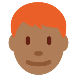 Man: Medium-Dark Skin Tone, Red Hair — Twitter