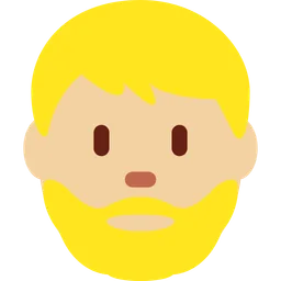 Man: Medium-Light Skin Tone, Beard — Twitter