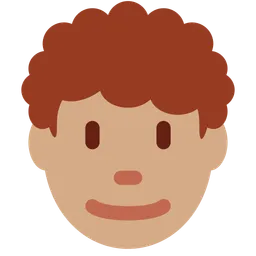 Man: Medium Skin Tone, Curly Hair — Twitter