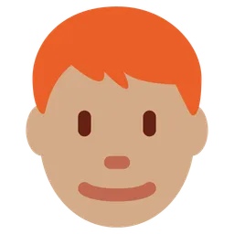 Man: Medium Skin Tone, Red Hair — Twitter