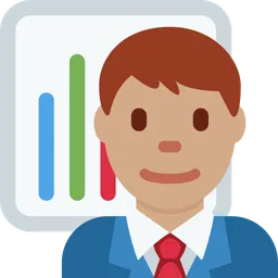 Man Office Worker: Medium Skin Tone — Twitter