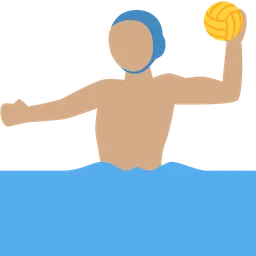Man Playing Water Polo: Medium Skin Tone — Twitter