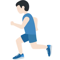 Man Running: Light Skin Tone — Twitter