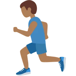Man Running: Medium-Dark Skin Tone — Twitter