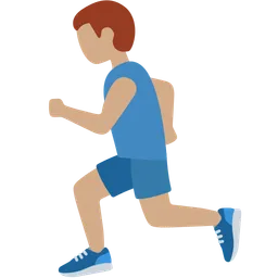 Man Running: Medium Skin Tone — Twitter