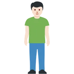 Man Standing: Light Skin Tone — Twitter