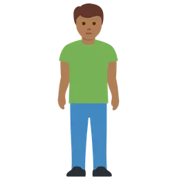 Man Standing: Medium-Dark Skin Tone — Twitter