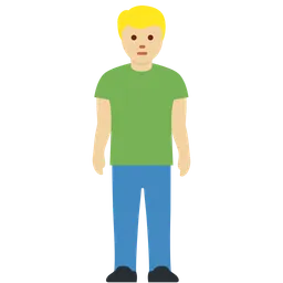 Man Standing: Medium-Light Skin Tone — Twitter