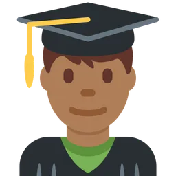 Man Student: Medium-Dark Skin Tone — Twitter