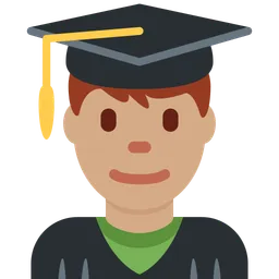 Man Student: Medium Skin Tone — Twitter