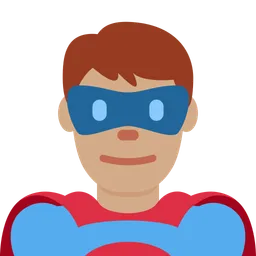 Man Superhero: Medium Skin Tone — Twitter