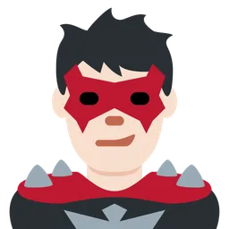 Man Supervillain: Light Skin Tone — Twitter