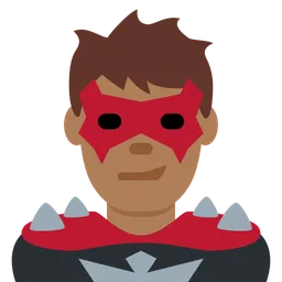 Man Supervillain: Medium-Dark Skin Tone — Twitter