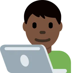 Man Technologist: Dark Skin Tone — Twitter