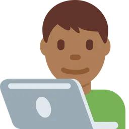 Man Technologist: Medium-Dark Skin Tone — Twitter