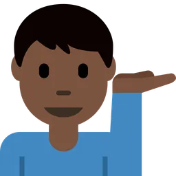 Man Tipping Hand: Dark Skin Tone — Twitter