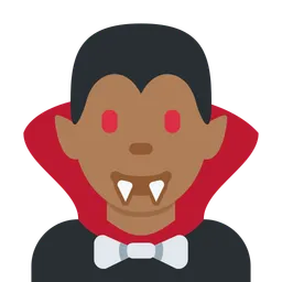 Man Vampire: Medium-Dark Skin Tone — Twitter