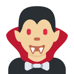 Man Vampire: Medium-Light Skin Tone — Twitter