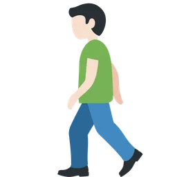 Man Walking: Light Skin Tone — Twitter