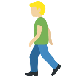 Man Walking: Medium-Light Skin Tone — Twitter