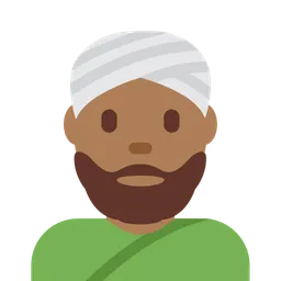 Man Wearing Turban: Medium-Dark Skin Tone — Twitter