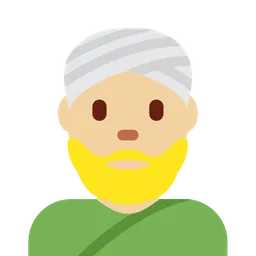 Man Wearing Turban: Medium-Light Skin Tone — Twitter