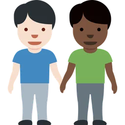 Men Holding Hands: Light Skin Tone, Dark Skin Tone — Twitter