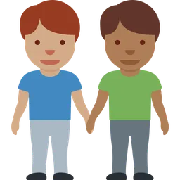 Men Holding Hands: Medium Skin Tone, Medium-Dark Skin Tone — Twitter