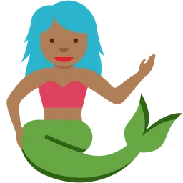 Mermaid: Medium-Dark Skin Tone — Twitter