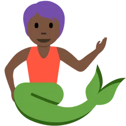 Merperson: Dark Skin Tone — Twitter