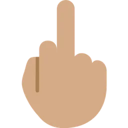 Middle Finger: Medium Skin Tone — Twitter