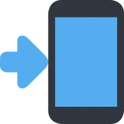 Mobile Phone with Rightwards Arrow at Left — Twitter