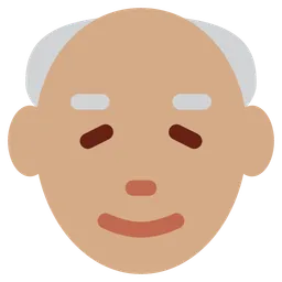 Old Man: Medium Skin Tone — Twitter