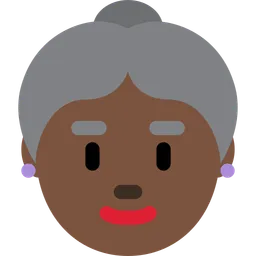 Old Woman: Dark Skin Tone — Twitter