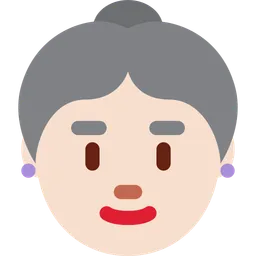 Old Woman: Light Skin Tone — Twitter