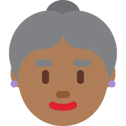 Old Woman: Medium-Dark Skin Tone — Twitter