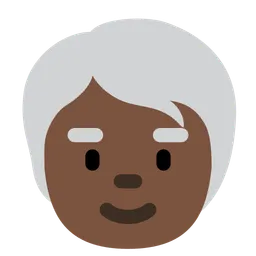 Older Person: Dark Skin Tone — Twitter
