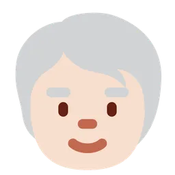 고령자: 밝은 피부 톤 — Twitter