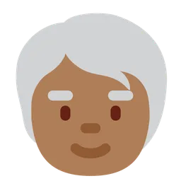 Older Person: Medium-Dark Skin Tone — Twitter