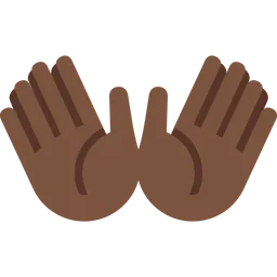 Open Hands: Dark Skin Tone — Twitter