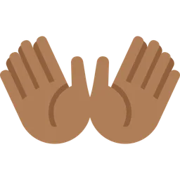 Open Hands: Medium-Dark Skin Tone — Twitter