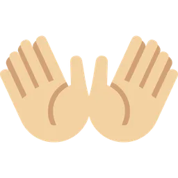 Open Hands: Medium-Light Skin Tone — Twitter