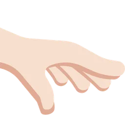 Palm Down Hand: Light Skin Tone — Twitter