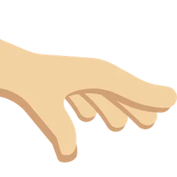 Palm Down Hand: Medium-Light Skin Tone — Twitter