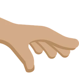 Palm Down Hand: Medium Skin Tone — Twitter