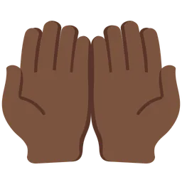 Palms Up Together: Dark Skin Tone — Twitter